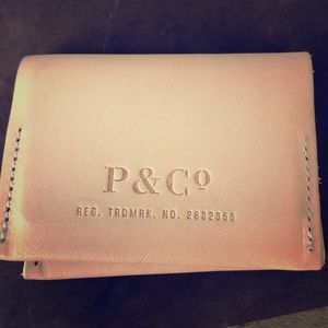 P & Co veg tan leather handmade in England wallet